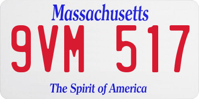 MA license plate 9VM517