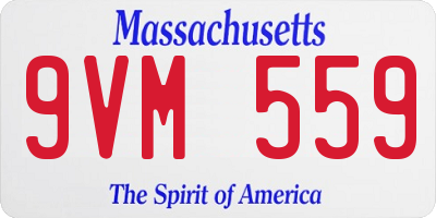 MA license plate 9VM559