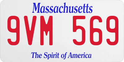 MA license plate 9VM569