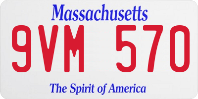 MA license plate 9VM570