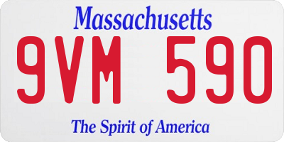 MA license plate 9VM590