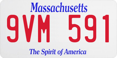 MA license plate 9VM591