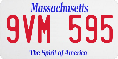 MA license plate 9VM595