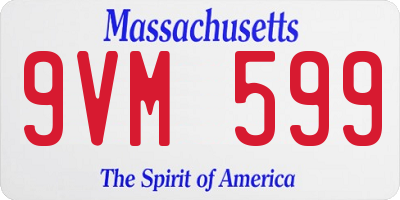 MA license plate 9VM599