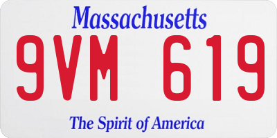 MA license plate 9VM619