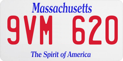MA license plate 9VM620