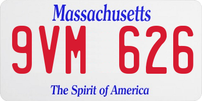 MA license plate 9VM626