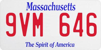 MA license plate 9VM646