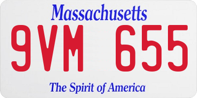 MA license plate 9VM655