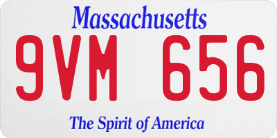 MA license plate 9VM656