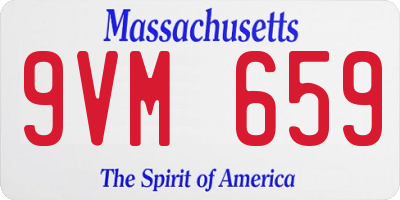 MA license plate 9VM659