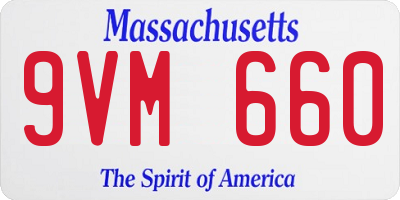 MA license plate 9VM660