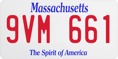 MA license plate 9VM661
