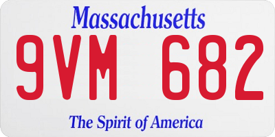 MA license plate 9VM682