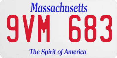 MA license plate 9VM683