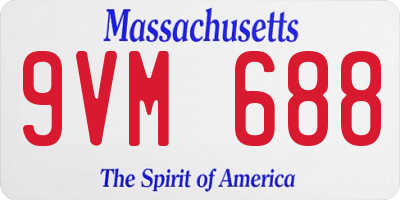 MA license plate 9VM688