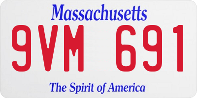 MA license plate 9VM691