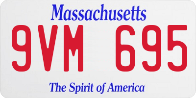 MA license plate 9VM695