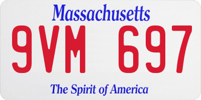 MA license plate 9VM697