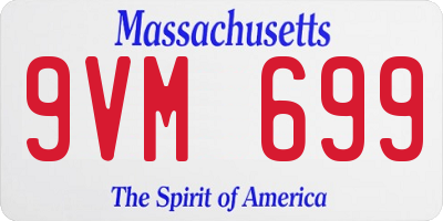 MA license plate 9VM699