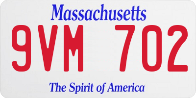MA license plate 9VM702