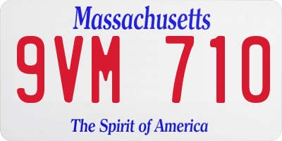 MA license plate 9VM710