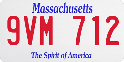 MA license plate 9VM712