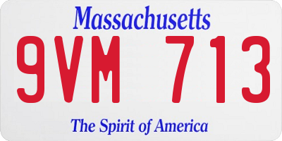 MA license plate 9VM713