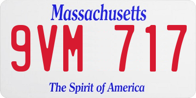 MA license plate 9VM717