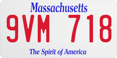 MA license plate 9VM718