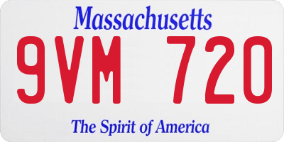 MA license plate 9VM720