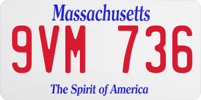 MA license plate 9VM736