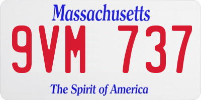 MA license plate 9VM737