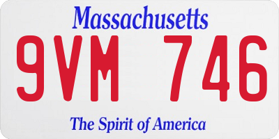 MA license plate 9VM746