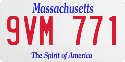 MA license plate 9VM771