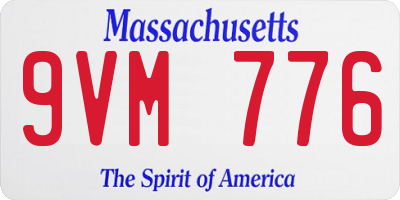 MA license plate 9VM776