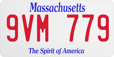 MA license plate 9VM779