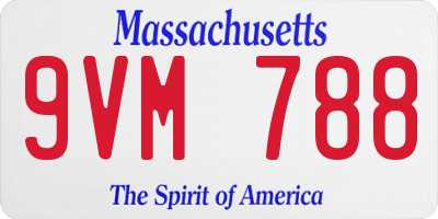 MA license plate 9VM788