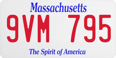 MA license plate 9VM795