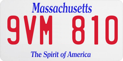 MA license plate 9VM810
