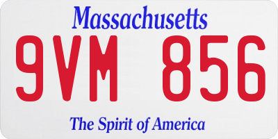 MA license plate 9VM856