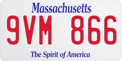 MA license plate 9VM866