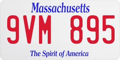 MA license plate 9VM895