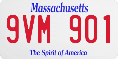 MA license plate 9VM901