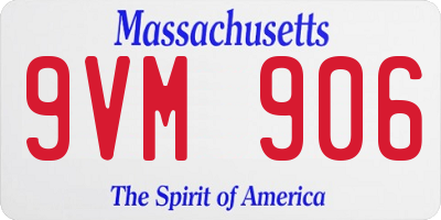 MA license plate 9VM906
