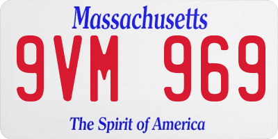 MA license plate 9VM969