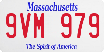 MA license plate 9VM979