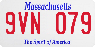 MA license plate 9VN079