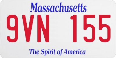 MA license plate 9VN155