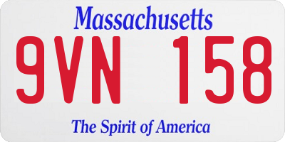 MA license plate 9VN158